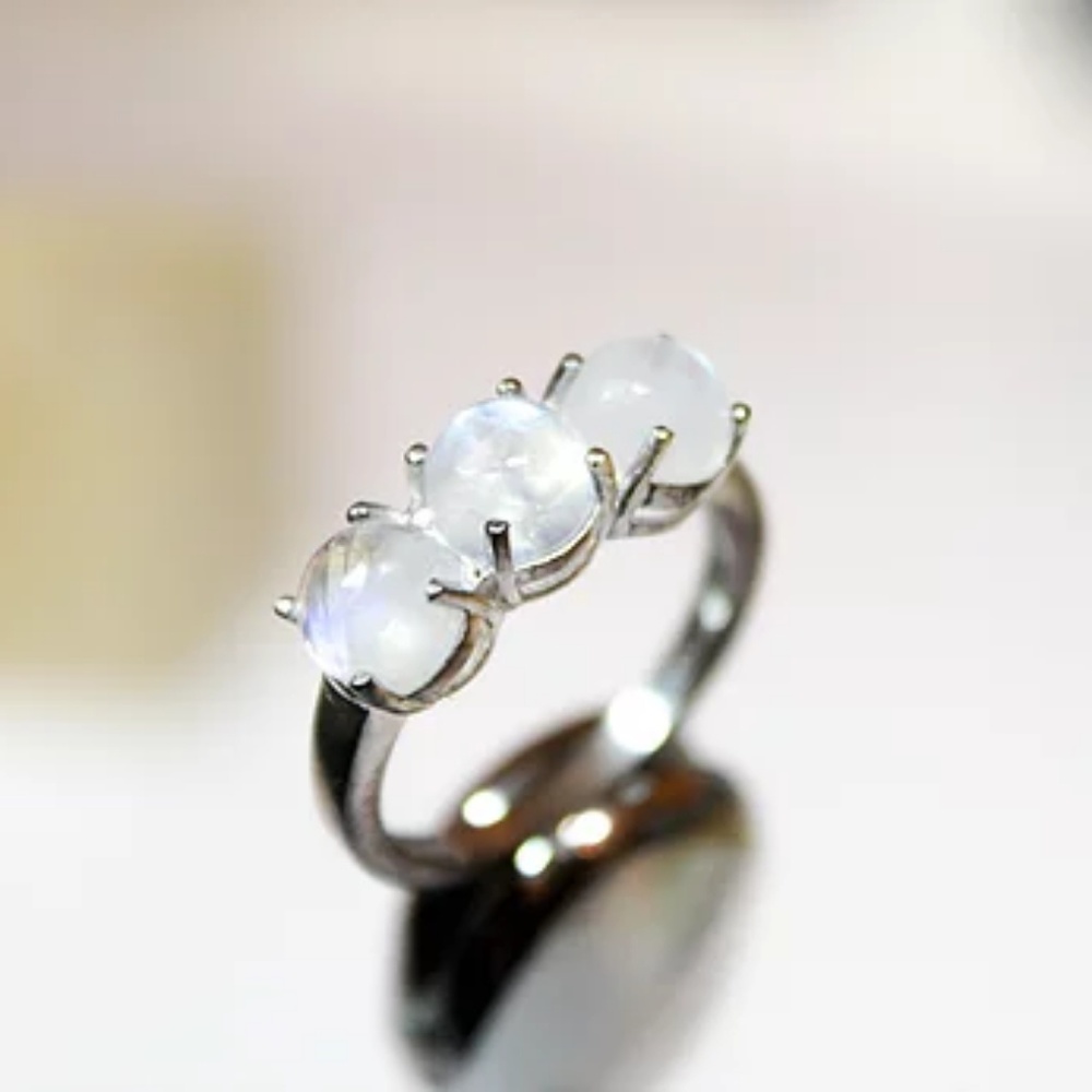Rainbow Moonstone Ring - image 1